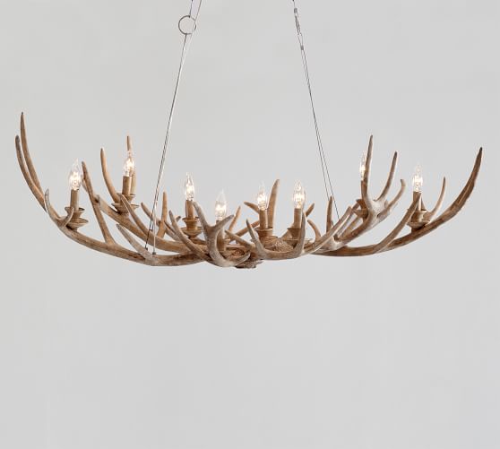 resin deer antler chandelier