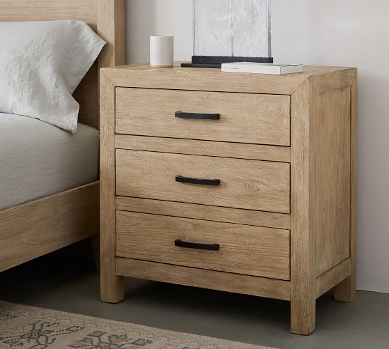 cheap light wood nightstand