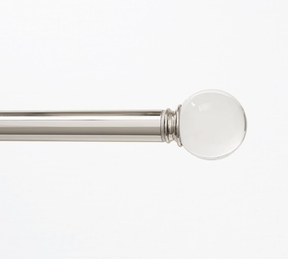 Polished Nickel Glass Ball Finial Set of 2 Pottery Barn