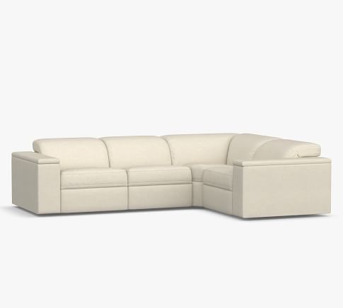 Ultra Lounge Roll Arm Upholstered Reclining Sofa | Pottery Barn