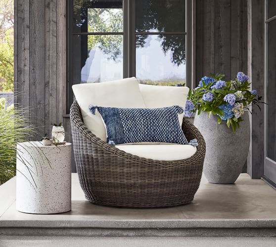 pottery barn papasan chair