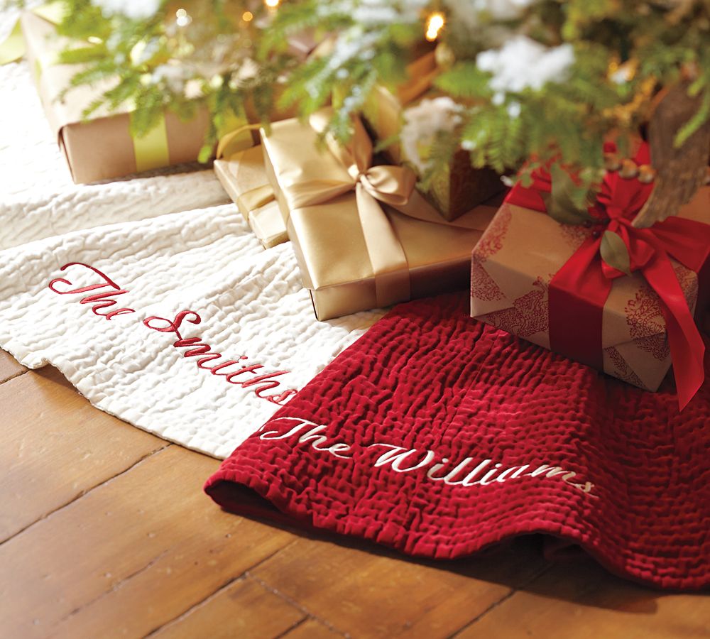 Pottery Barn Quilted Tree Skirt 
