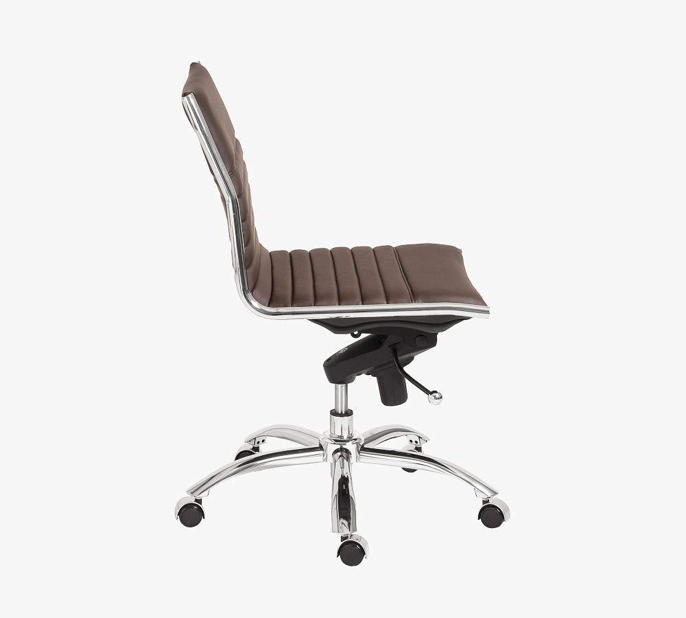 Fowler Armless Swivel Desk Chair Pottery Barn