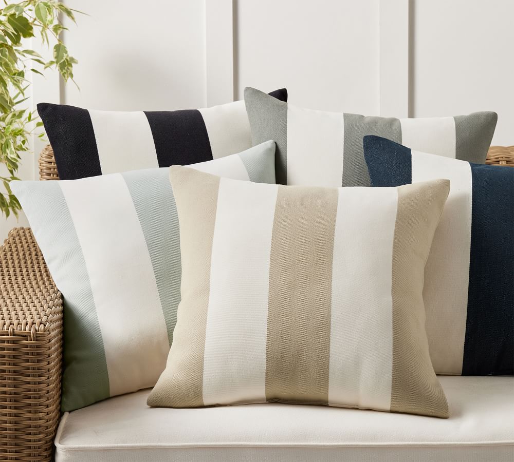 Classic Striped Indoor/Outdoor Pillows Pottery Barn