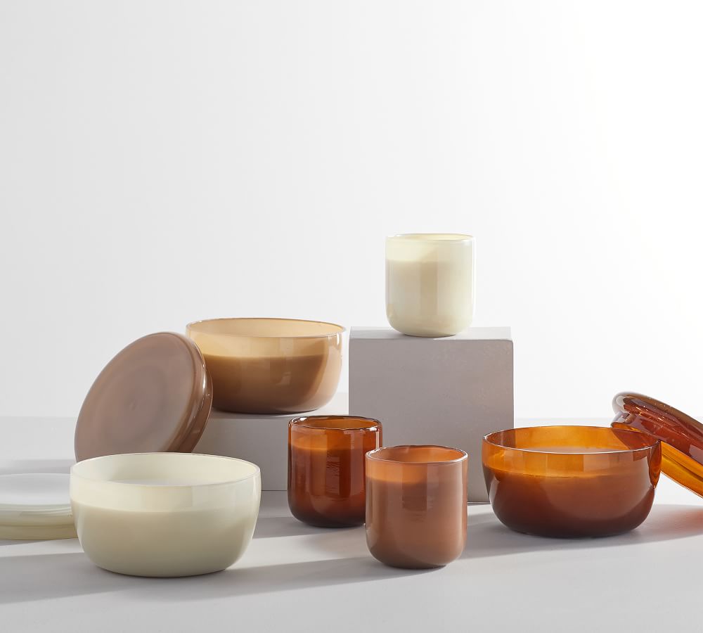 Modern Glass Scented Candles Neutrals Pottery Barn