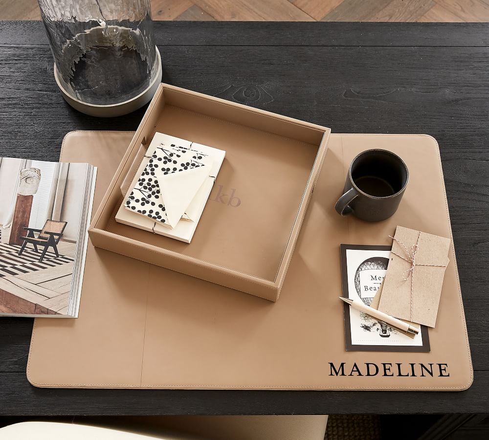 Classic Leather Desk Blotter Pottery Barn