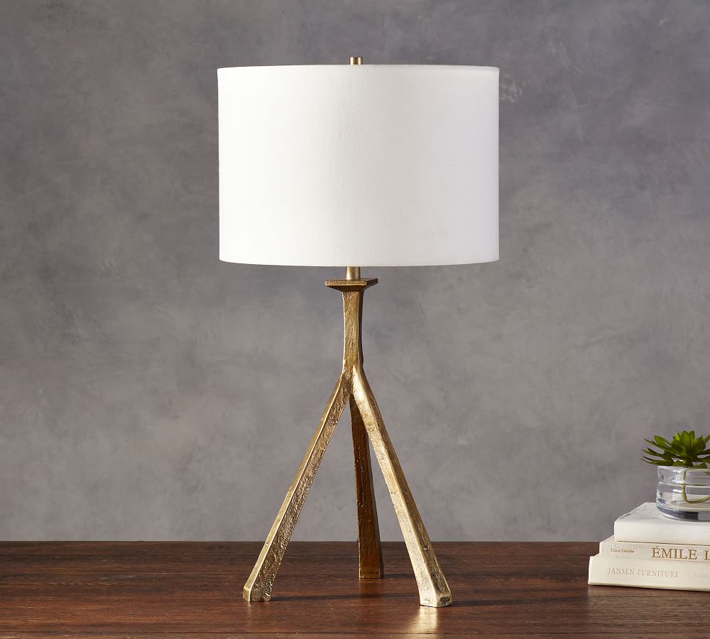 Easton Forged-Iron Tripod Table Lamp | Pottery Barn