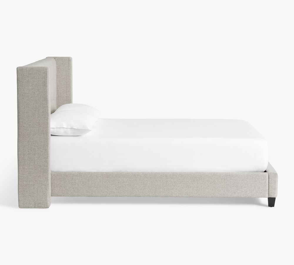 Elliot Upholstered Tufted Shelter Bed Pottery Barn