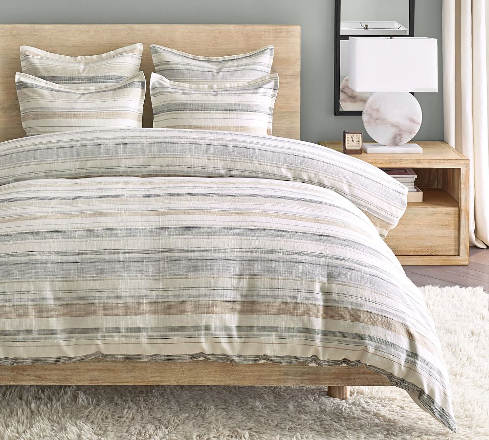 striped king duvet