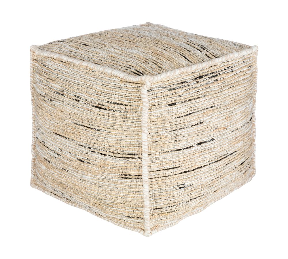 Pohl Handwoven Jute Knit Pouf Pottery Barn