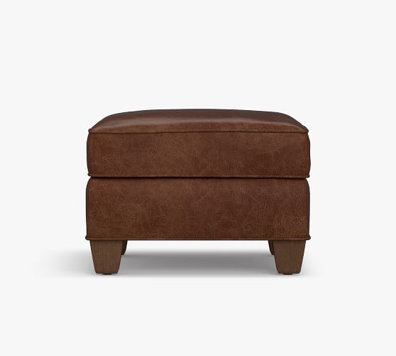 ottoman stool leather