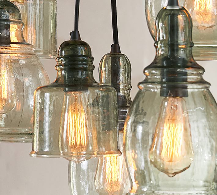 Paxton Glass 8 MultiLight Pendant Pottery Barn