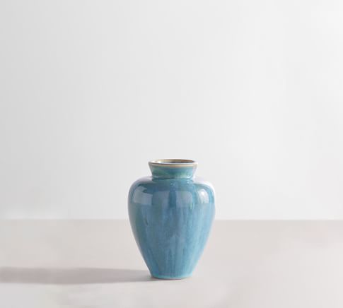 Rustic Earthenware Blue Vases | Pottery Barn