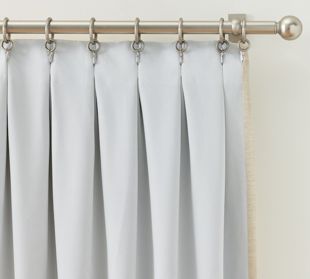 Emery Linen Pinch Pleat Blackout Curtain | Pottery Barn