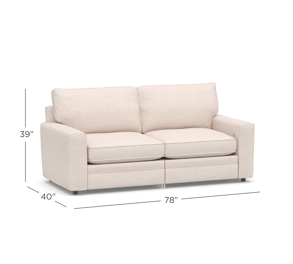 Pearce Square Arm Upholstered Reclining Sofa Pottery Barn