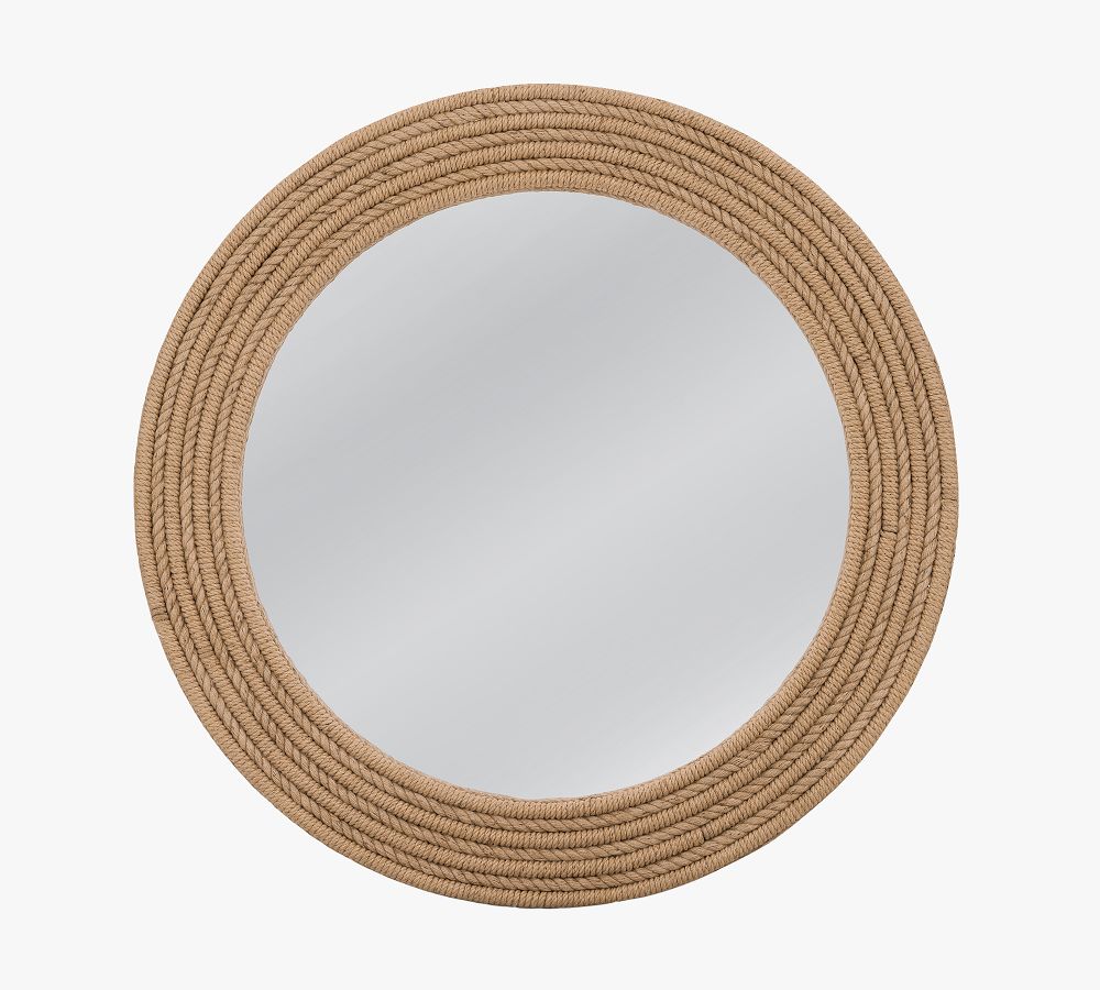 Rae Handcrafted 48" Round Rope Mirror Pottery Barn