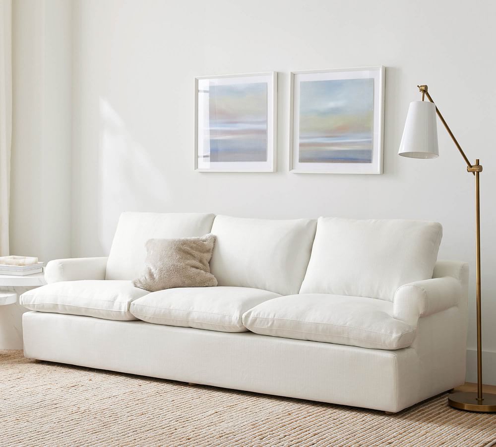 Newport Roll Arm Upholstered Sofa Pottery Barn