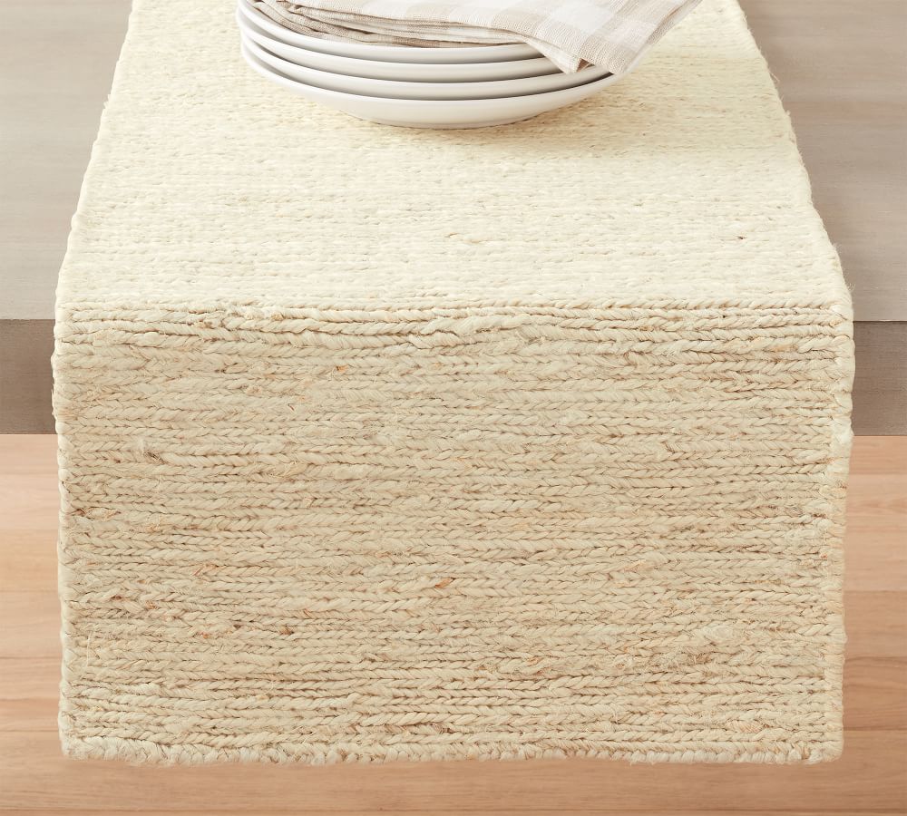 Tomales Braided Handwoven Jute Table Runner Pottery Barn