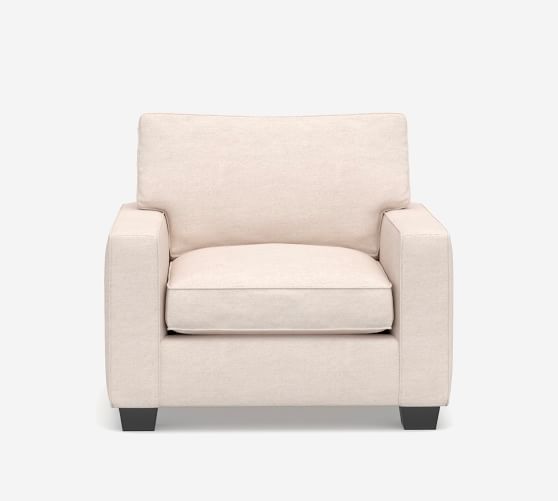 white square armchair