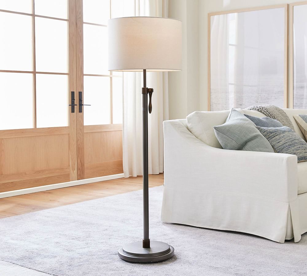Sutter Adjustable Metal Floor Lamp Pottery Barn