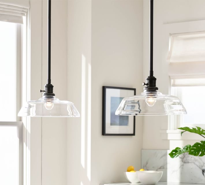 glass farmhouse pendant light