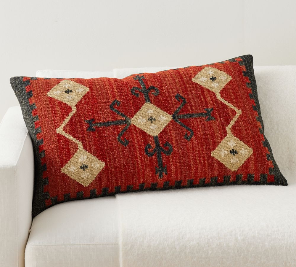 Tuller Kilim Inspired Lumbar Pillow Cover Pottery Barn