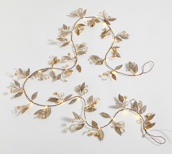 rustic leaf string lights