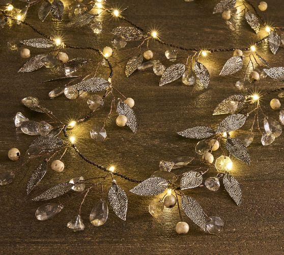 rustic leaf string lights