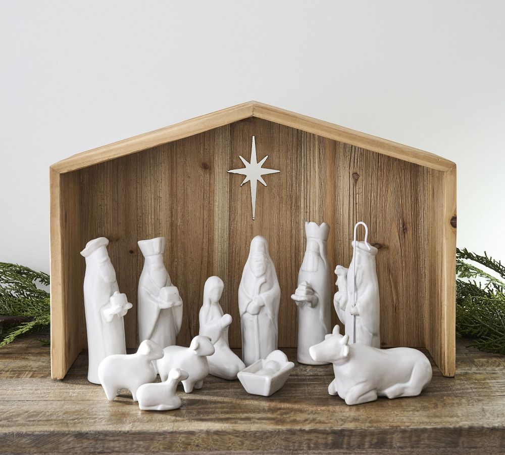 Nativity Manger House Pottery Barn