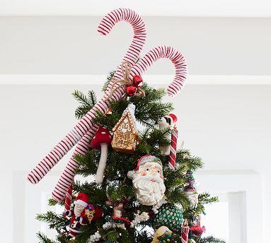 Oversized Candy Canes Tree Topper | Pottery Barn