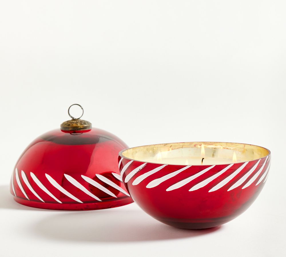 Ornament Shaped Scented Candles Fireside Cinnamon Pottery Barn