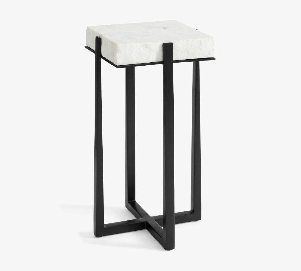 Cori Square Stone Accent Table Pottery Barn