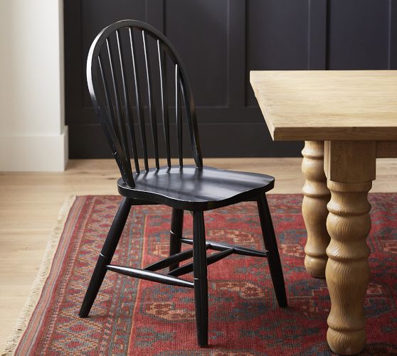 pottery barn black dining chairs