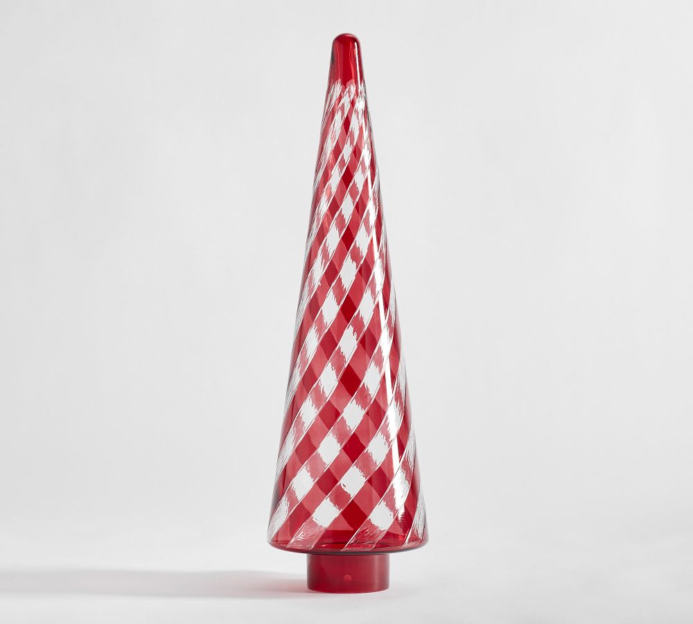 Candy Striped Glass Tree Cloches Pottery Barn