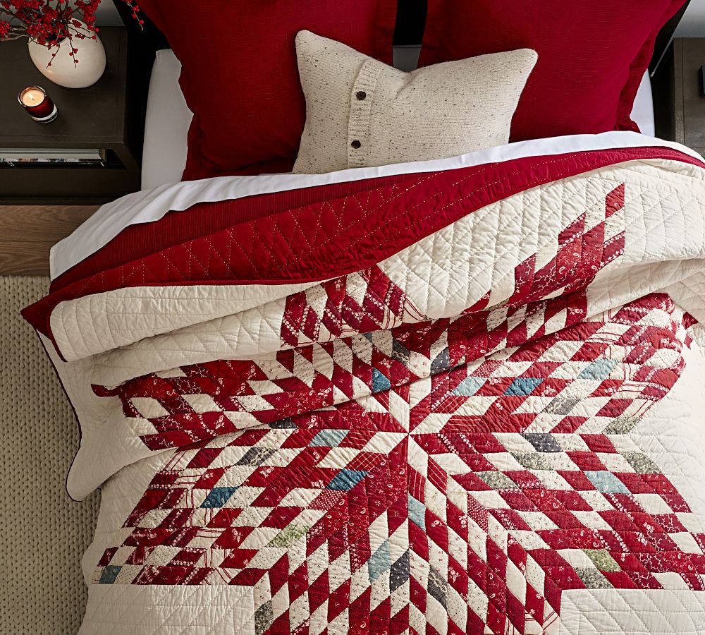 Noelle Star Applique Quilt Pottery Barn