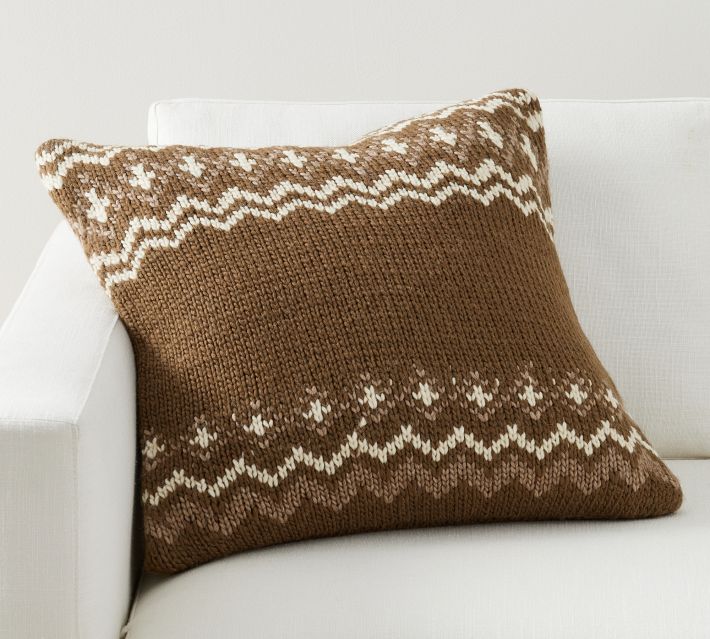 Hamil Fair Isle Sweater Pillow Cover Pottery Barn