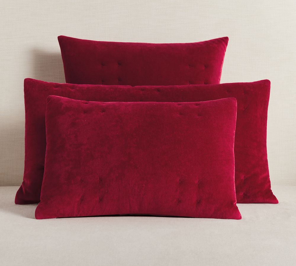 Knit Casual Velvet Comforter Sham Pottery Barn