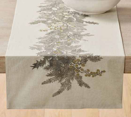 Holiday & Christmas Table Runners Pottery Barn