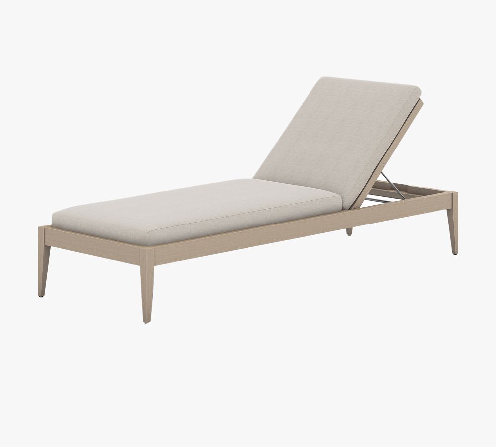 Punta Mita FSC® Teak Single Chaise Lounge Pottery Barn