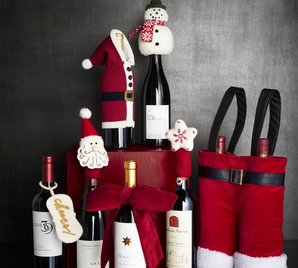 Santa Pants Wine Bag| Wine Accessories | Pottery Barn