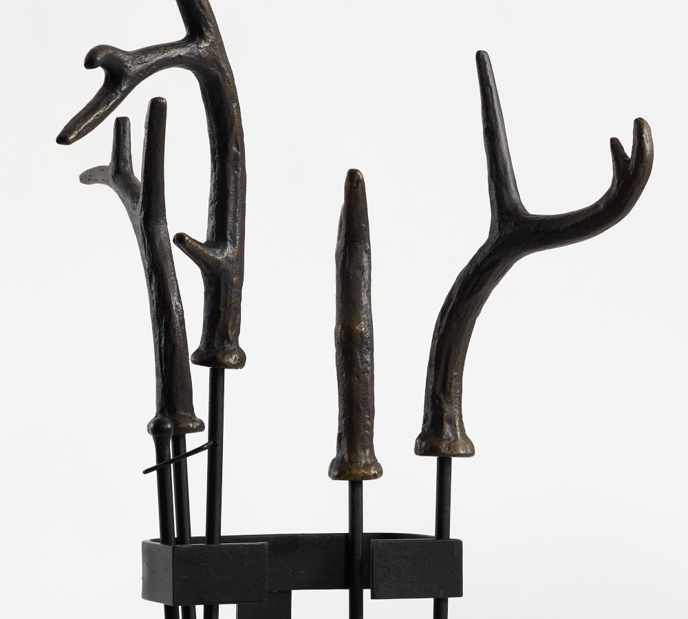 Antler Fireplace Tool Set Pottery Barn