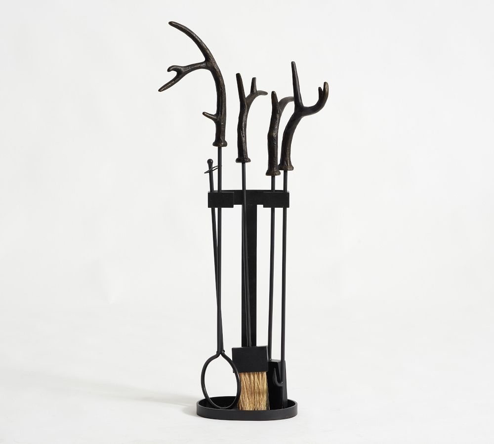 Antler Fireplace Tool Set Pottery Barn