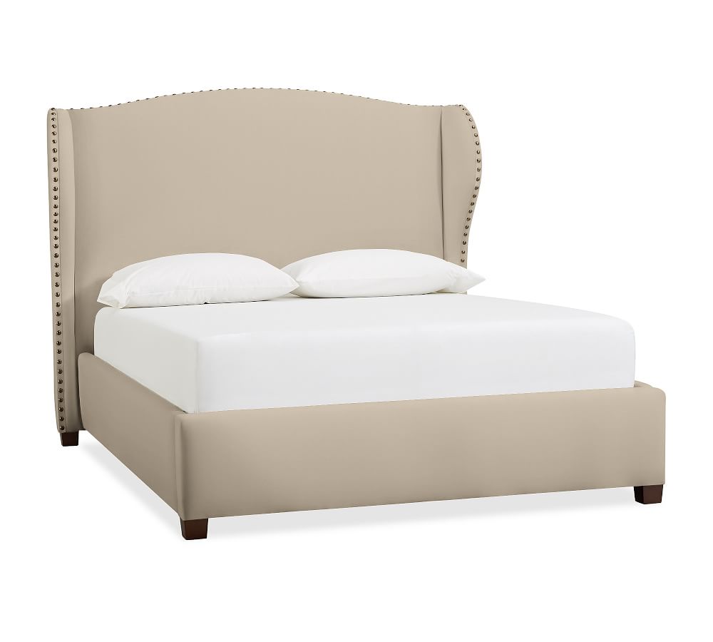 Raleigh Wingback Upholstered Bed Pottery Barn