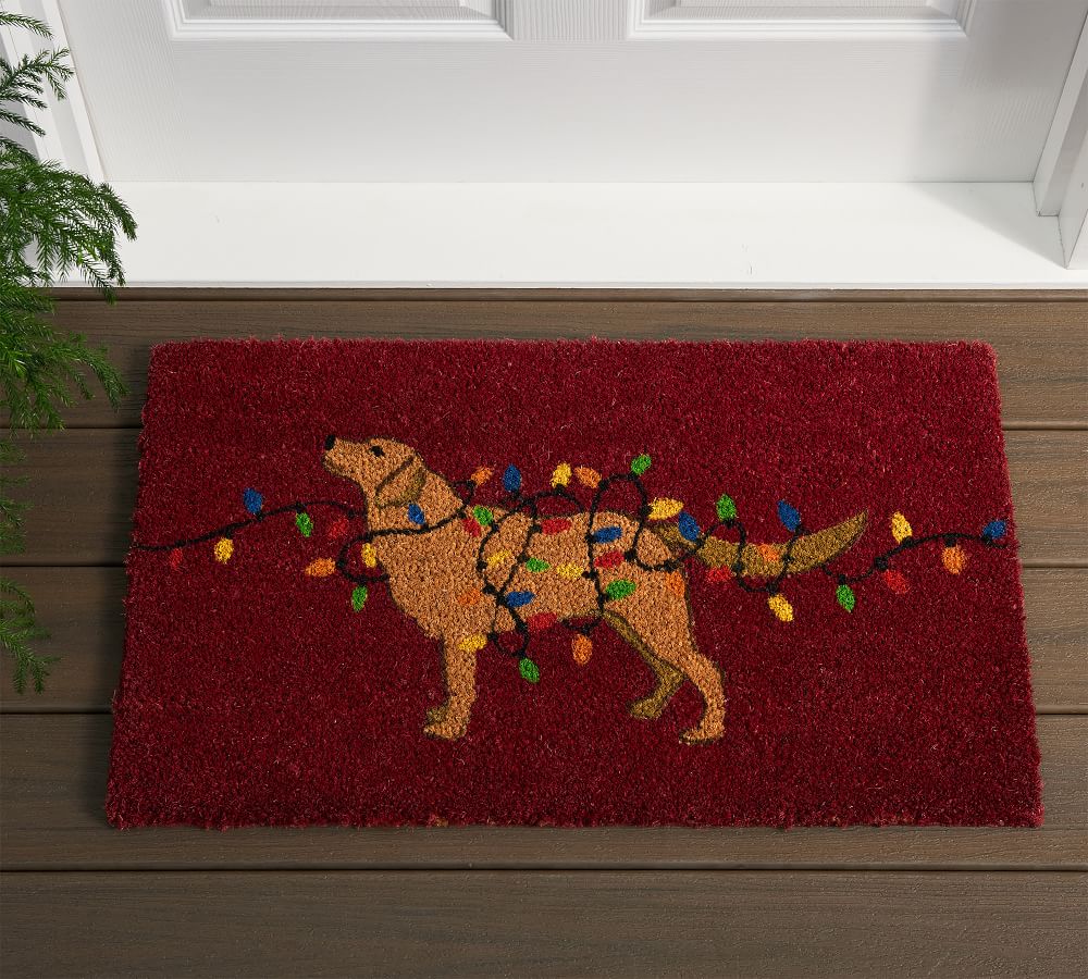 Dog with Lights Doormat Pottery Barn