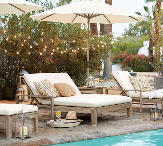 pottery barn pool lounger