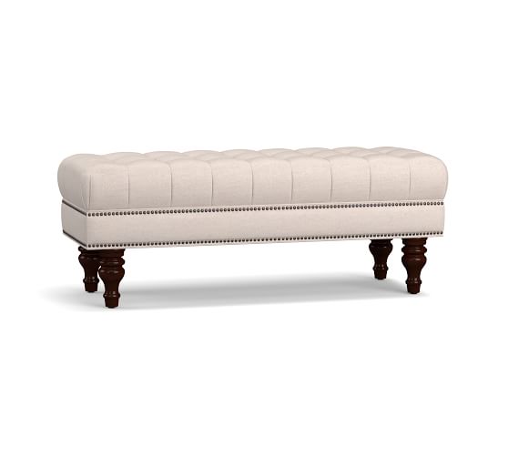 upholstered bench white