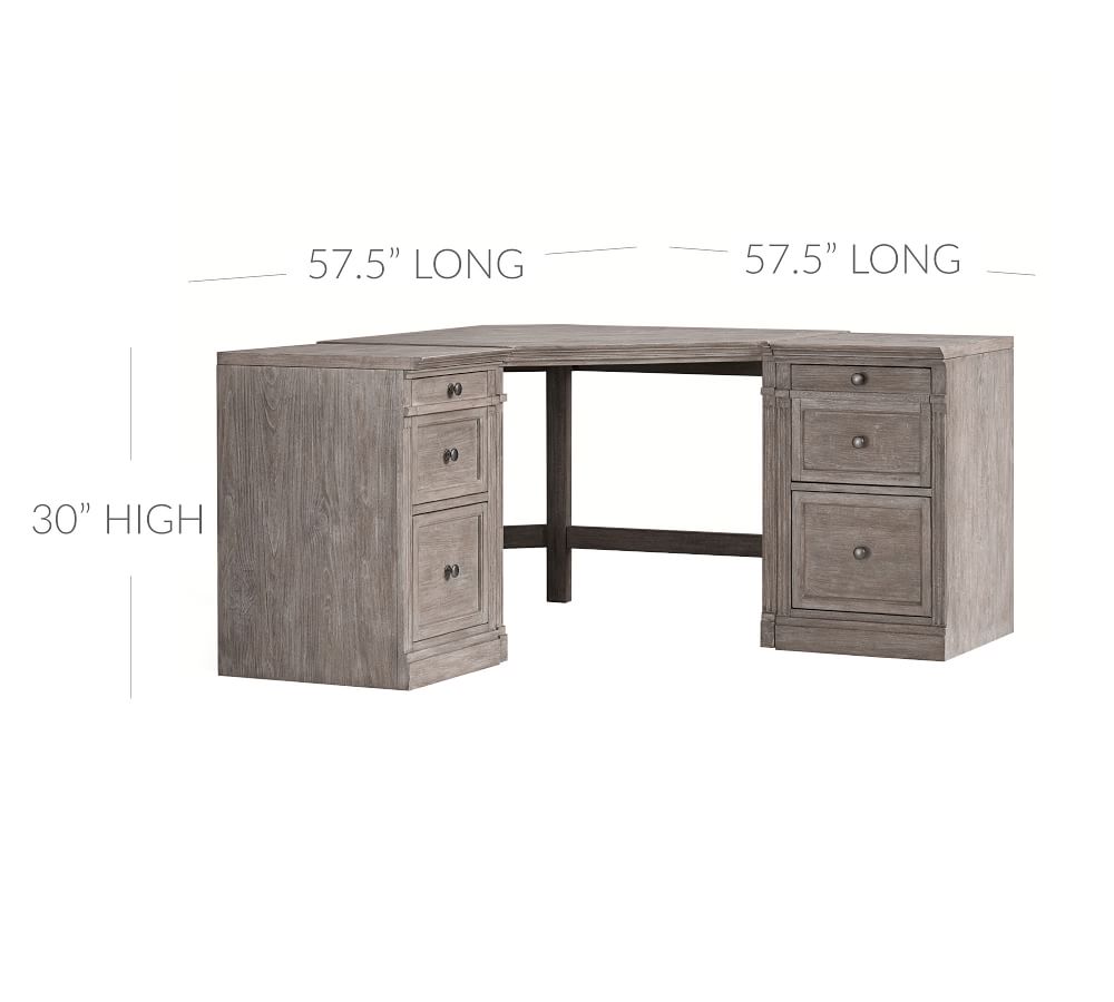 Livingston Corner Desk with Drawers Pottery Barn