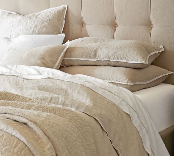 pottery barn flax linen duvet