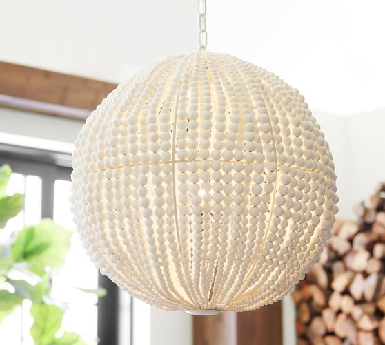 pottery barn globe pendant