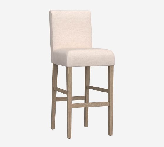 light gray upholstered bar stools